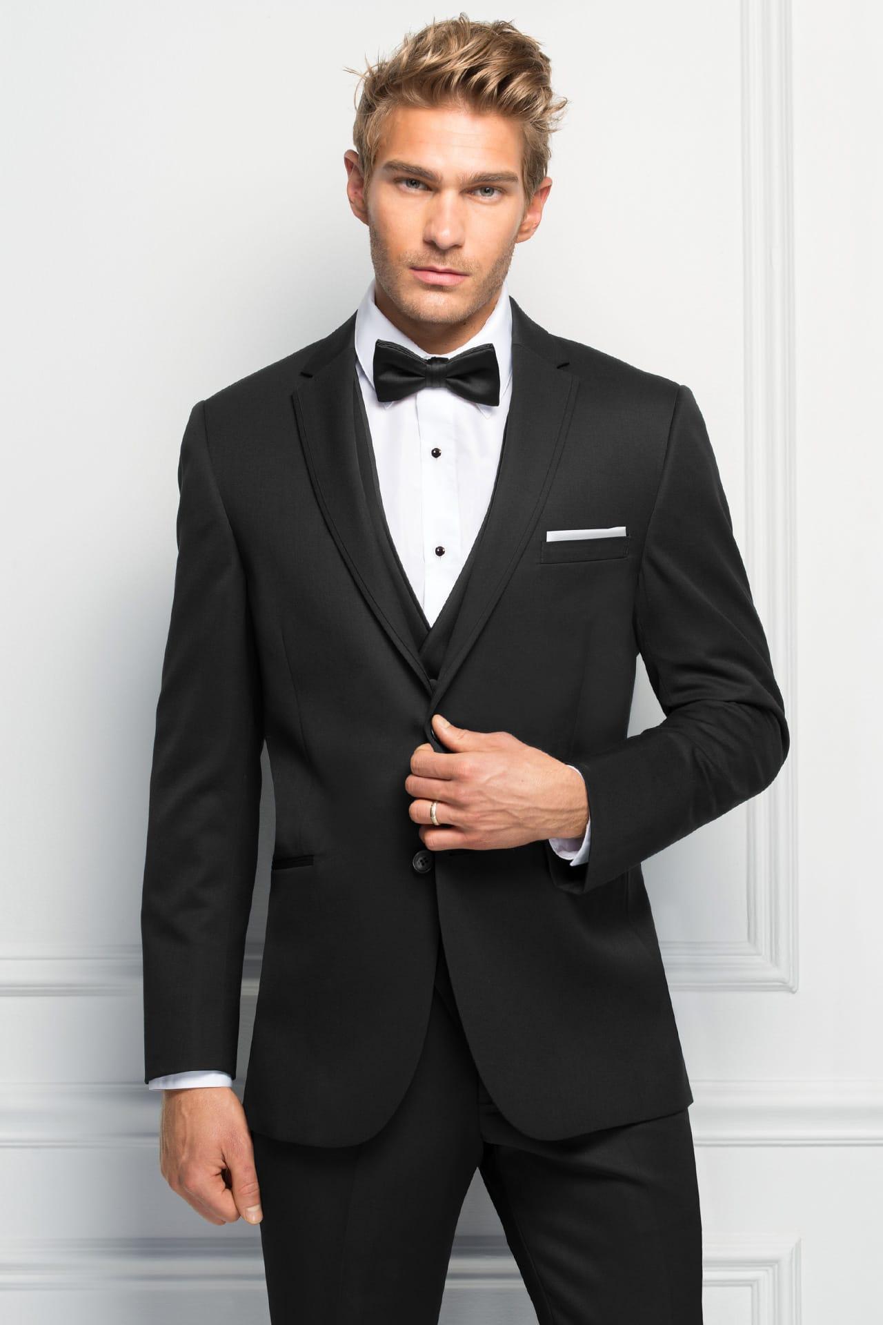 Black Michael Kors Ultra Slim Sterling Wedding Suit