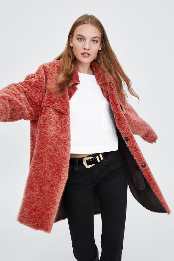 Fleece Red Womens Outerwear Coat