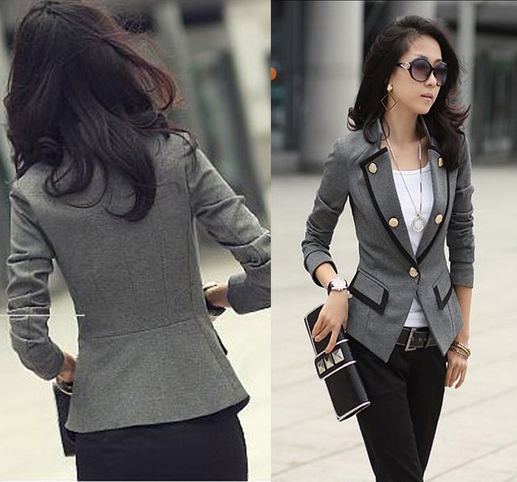 short grey jacket womens