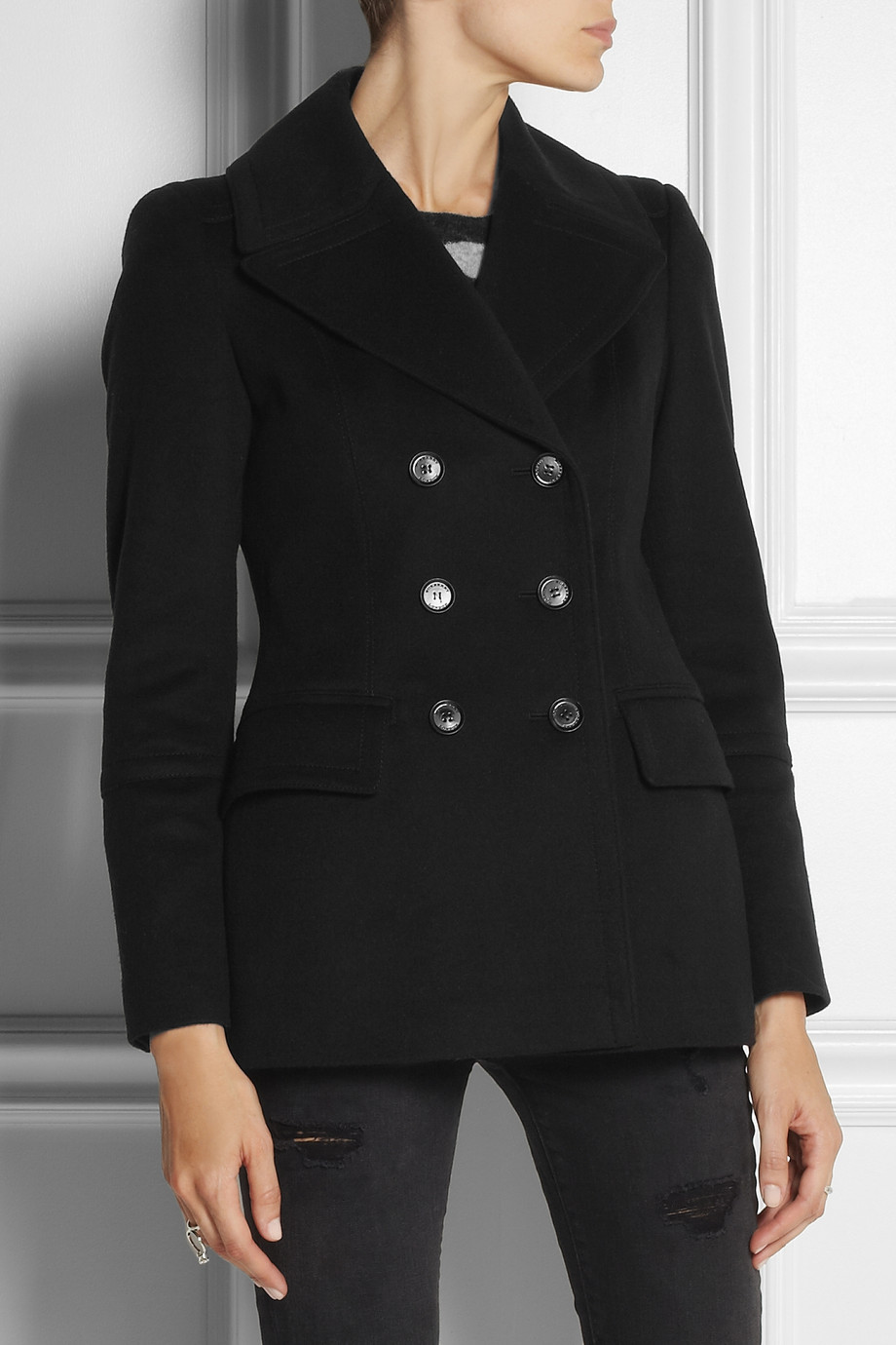 Stylish Black Short Coat for Women
