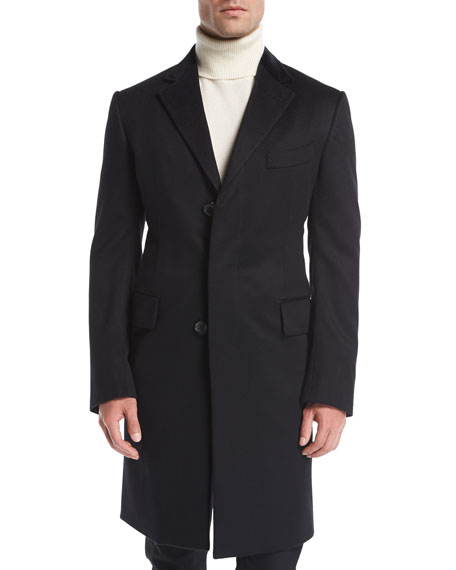 Tom Ford Cashmere Black Chesterfield Coat