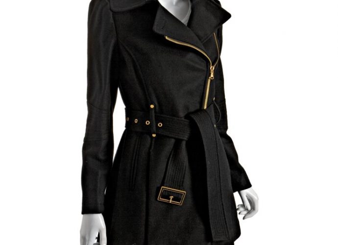 Belted Black Winter Coat