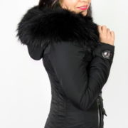 Black Winter Coat With Fur Hood Beautiful