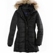 Black Winter Coat With Fur Hood Latest Fashion
