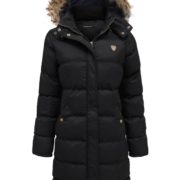 Black Winter Coat With Fur Hood Latest Fashion Style