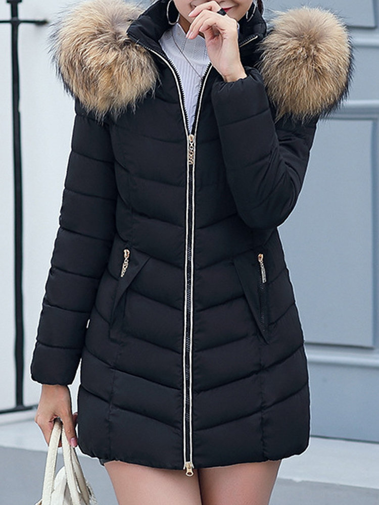 Black Winter Coat with Fur Hood – Gives You the Best Stylish Look | Fit ...