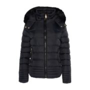 Black Winter Coat With Fur Hood Superior