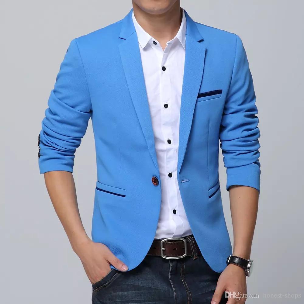 Designer Blue Blazer for Men