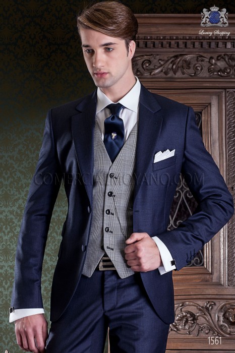 Italian Tailoring Suit 2 Piece, Elegant Cut Slim Wedding Suit