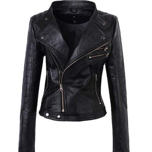 Leather Black Ladies Jacket
