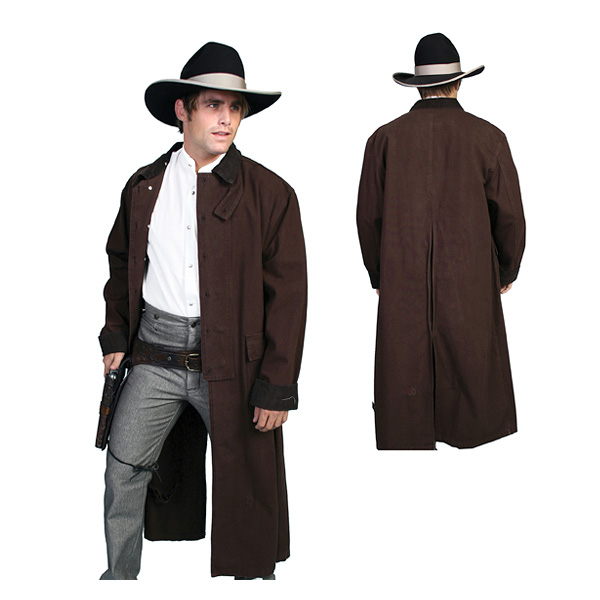 Men's Cowboy Western Duster Coat