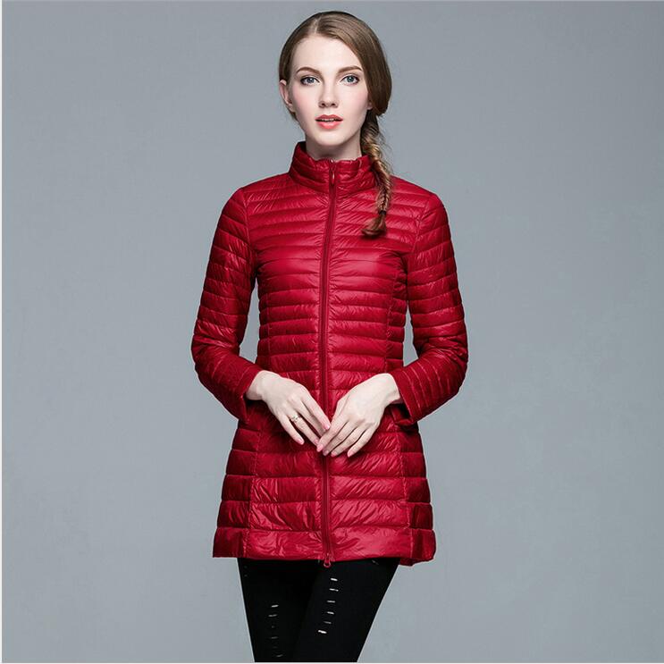 Red Down Coat Fitted Winter Coat