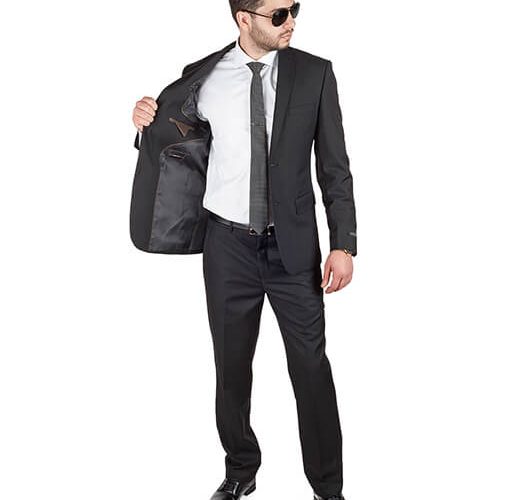 Slim Fit Jet Black Suit