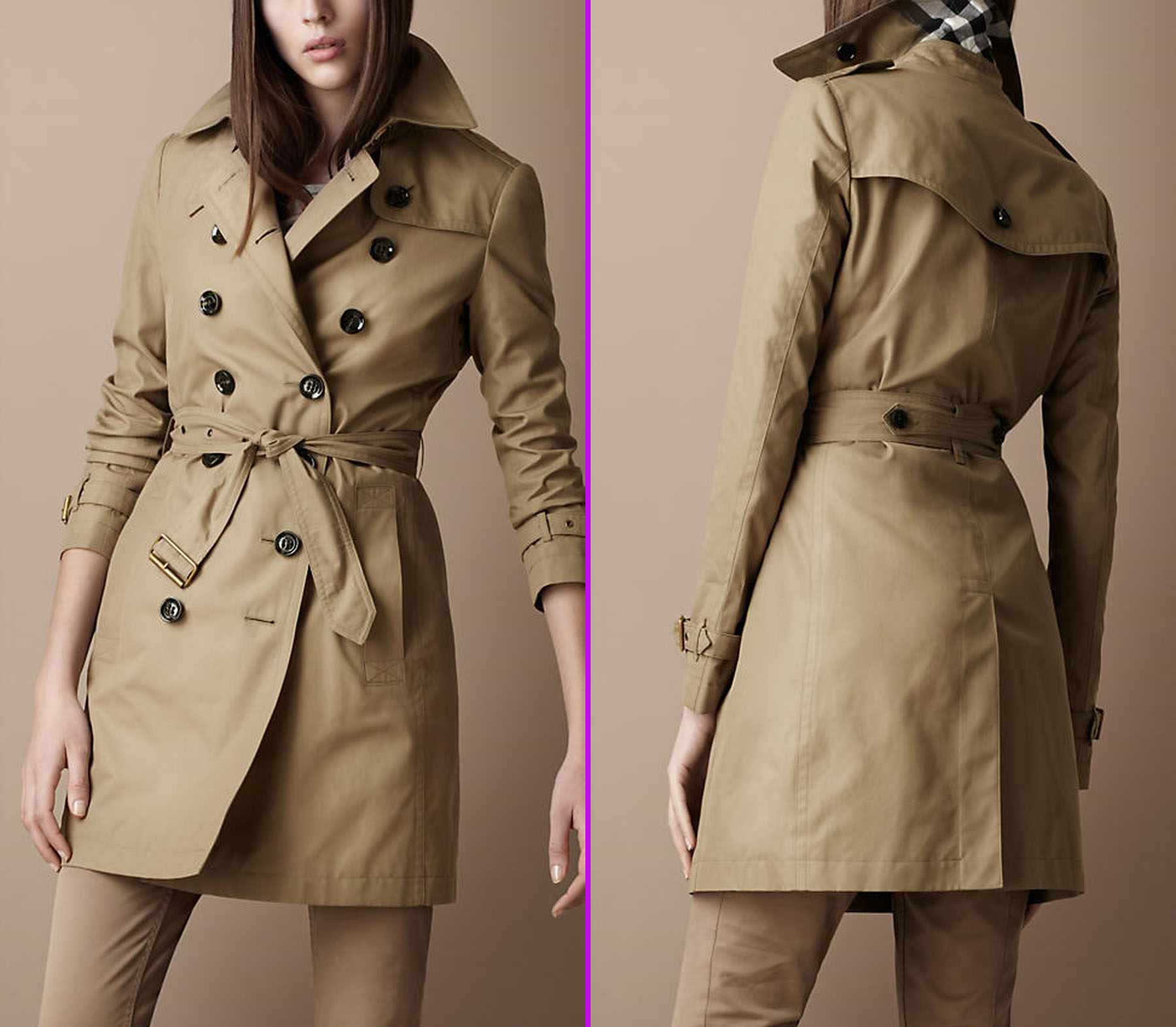 Trench Belted Short Coat for Women