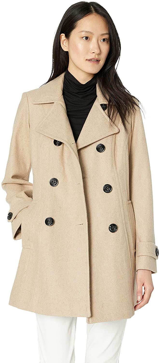 Anne Klein Women's Classic Double Breasted Coat