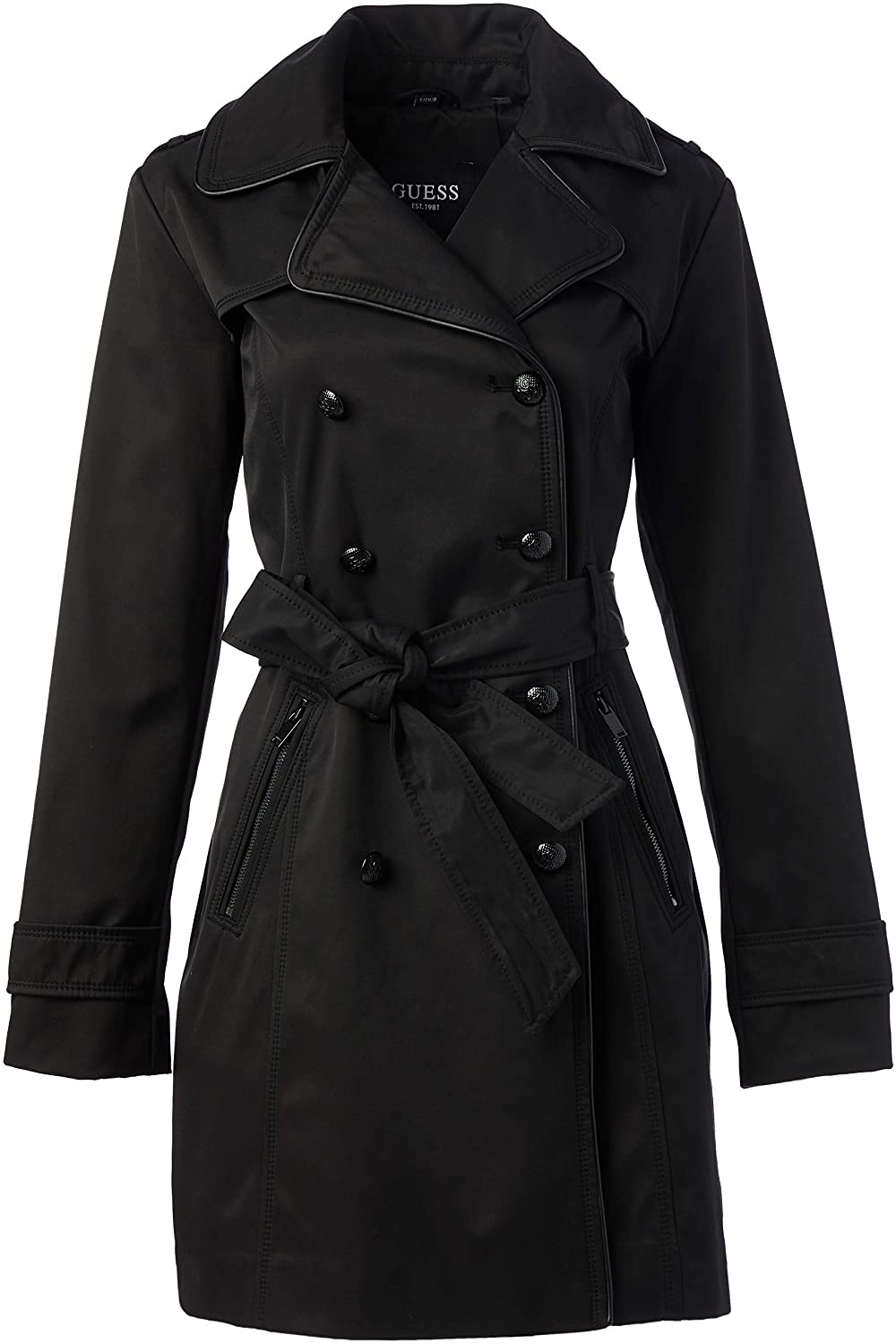 GUESS womens Double Breasted Trenchcoat